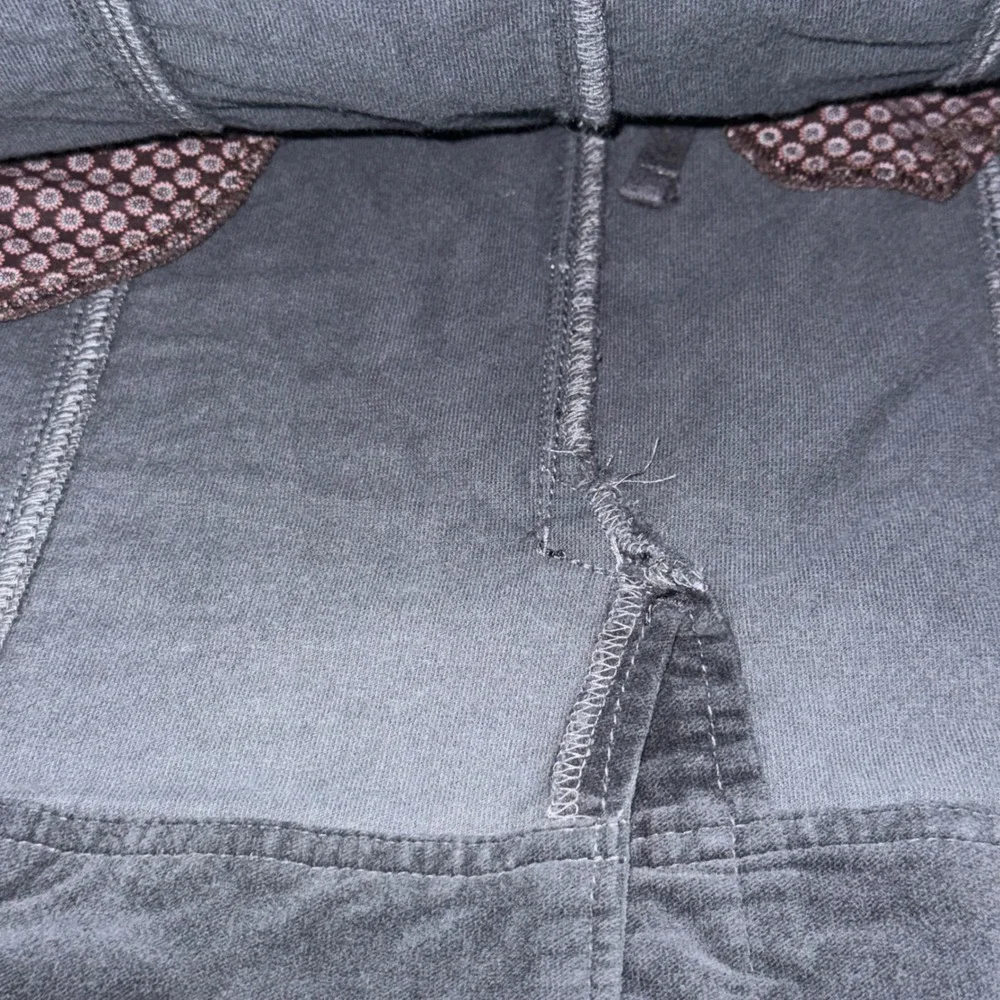 Athleta Suede Mini Skirt Womens 0 Gray Excellent Stretch Zip Pockets 918974
